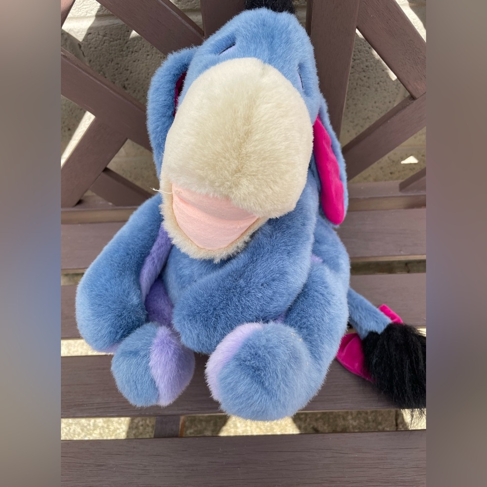 Two used Eeyores - used condition - You can tell them apart by their mouths.